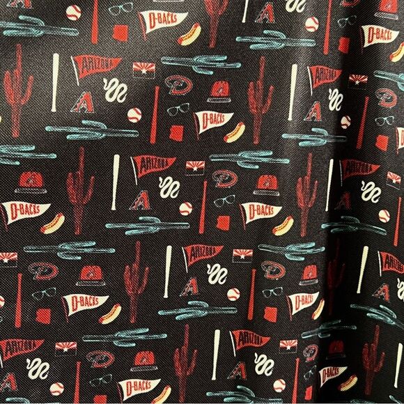 SGA Arizona Diamondbacks Fathers Day Black and Red Team Patterned Polo 0723 - Picture 4 of 10